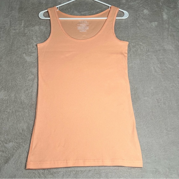 Time and Tru Tank Top Women's Large (12-14) Ribbed Sleeveless Minimalist Orange - Picture 1 of 6